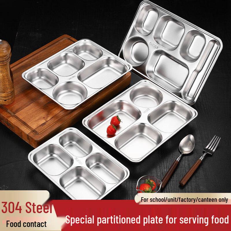 ZISIZ Förtjockad Pappersmåltidsbricka med 4 Fack