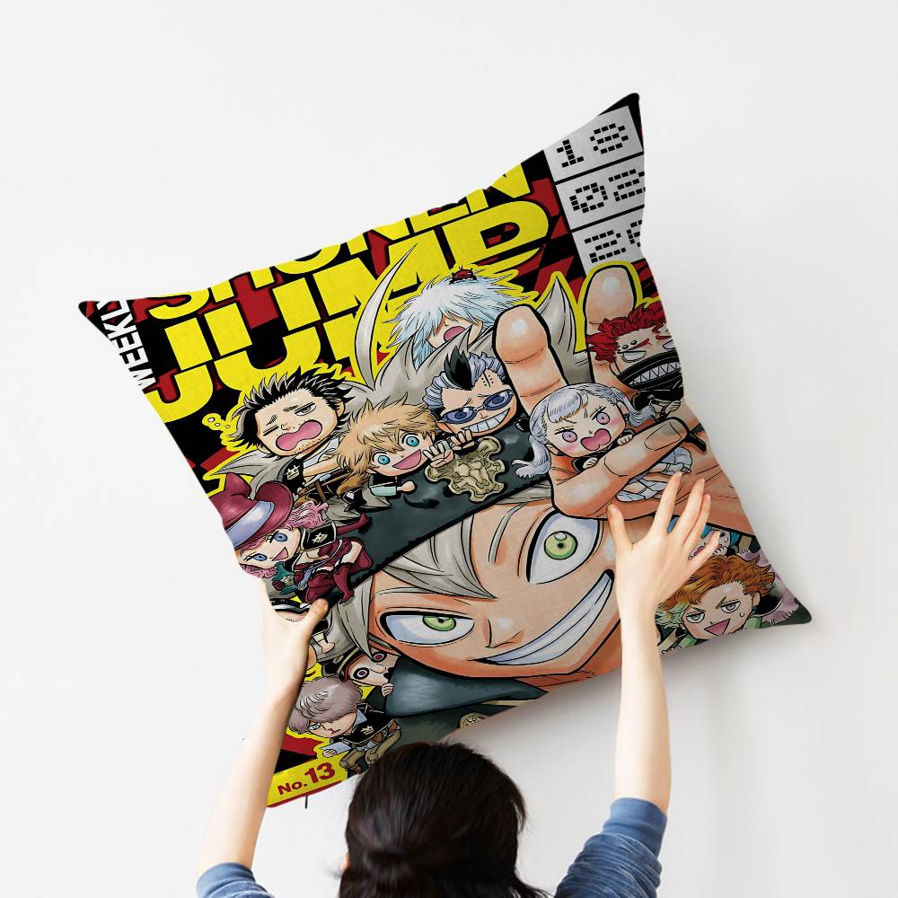 Anime Black Clover Cushion Cover Pillowcase Upholstery Sofa Throw Pillow Home Decor Pillowcas