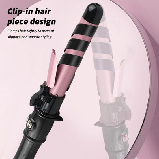 Automatic Hair Curling Iron LCD Display Temperature Adjustable Fast Heating Portable Travel Hair Curler 110V Electric Curling Wand