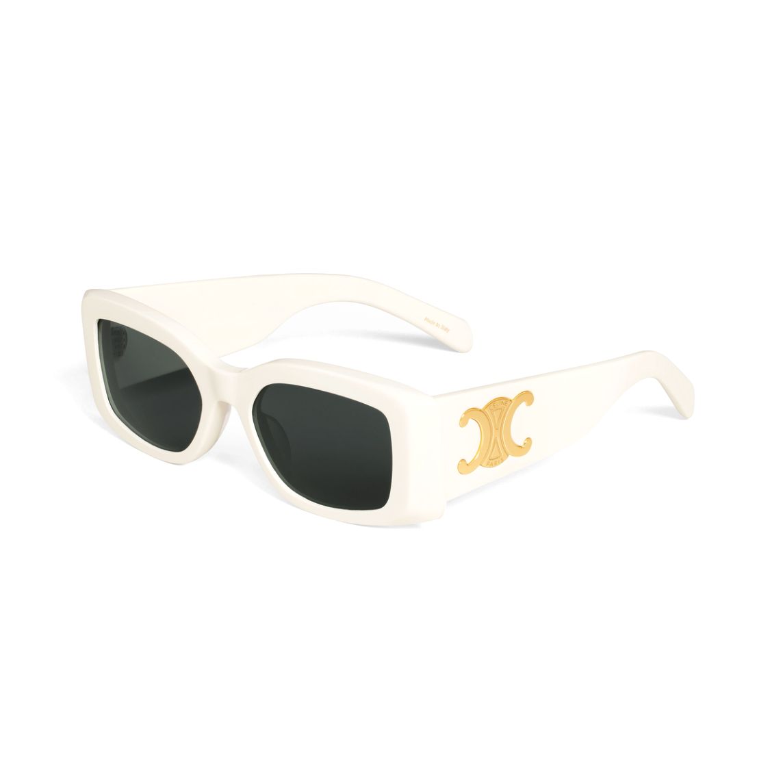 

Celine Rectangle Sunglasses With Logo Women sunglasses White 4S282CPLB-01AV Brown Eyeglass Pouch