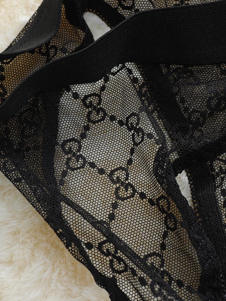 Set Lenjerie Sexy European & American Camișol cu Model Diamant din Plasă