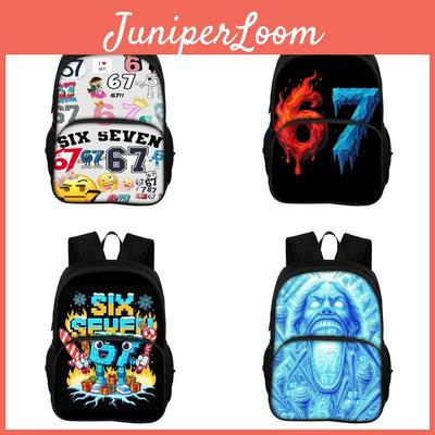 67 Character Print Casual Travel Backpack With 2035l Capacity For Students