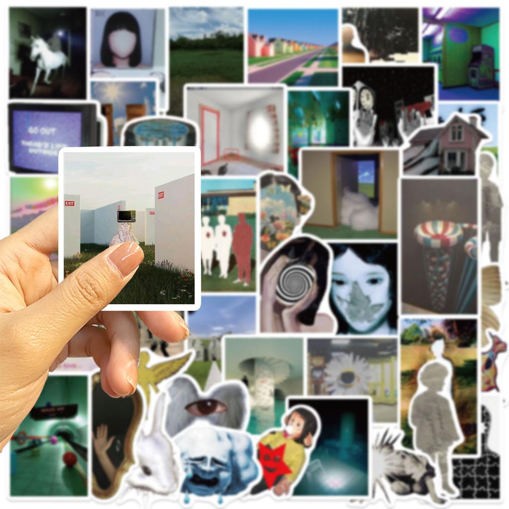 50 Cartoon Acidic Dream Core Aesthetic Graffiti Stickers Decorative Guitar Notebook Suitcase DIY Waterproof