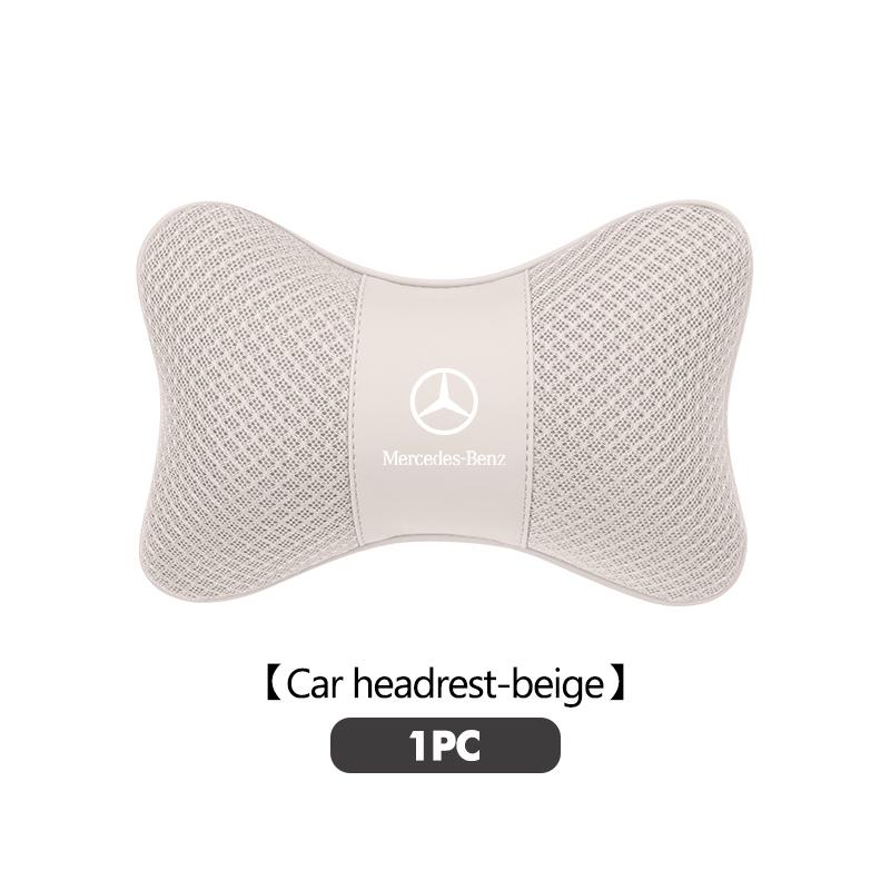 CRO1 Car Headrest Lumbar Support Kit Seat Cushion Neck Pillow Interior For Mercedes Benz AMG A C E S G Class W201 W210 W108 W204 W205