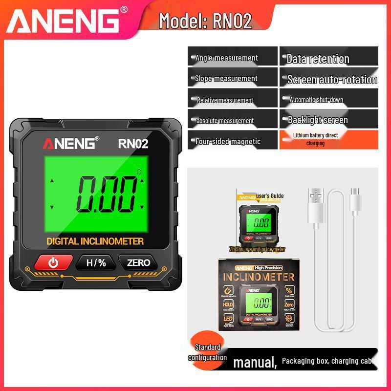 High-Precision Digital Laser Inclinometer & Spirit Level Tool