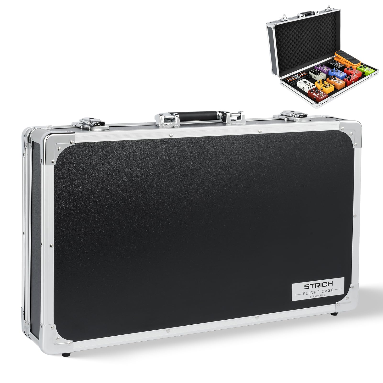

STRICH Standard Effects Pedal Case with Foam Reinforced Compact x x inches x 33 x 11 22-inch Shock-Absorbing Interior, Non-Slip Edges, Design, 22.2