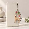 Flocked Flocked Pendant Miniature Animal Bag Charm Flower Bag Hanging Beaded Key Ring  Teens