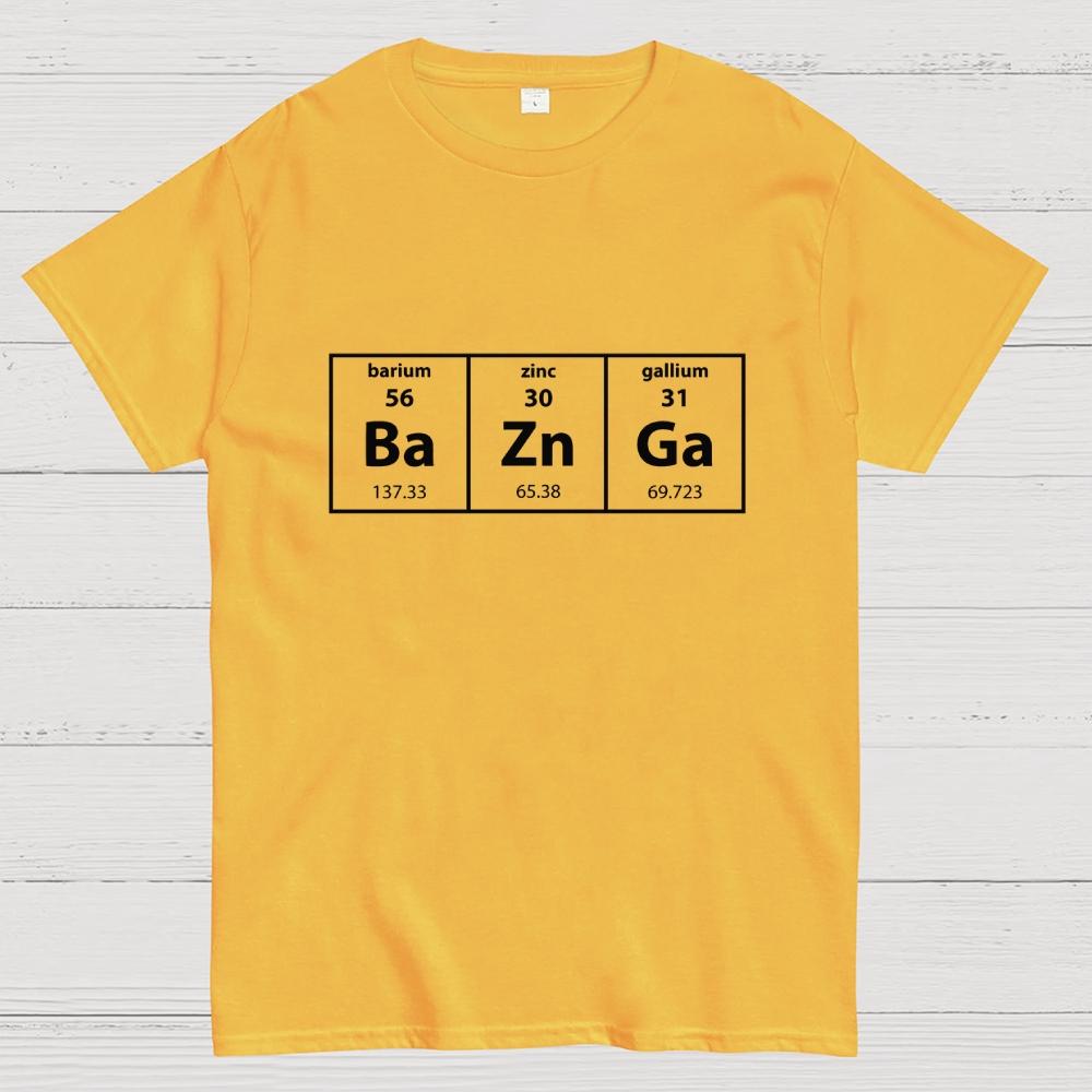 Baznga Periodic Table Cotton Casual Cool Loose T-Shirt