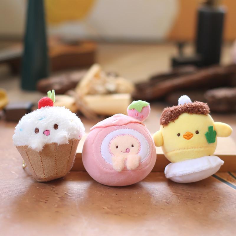 Chicken Pendant Cherry Plush Toy Keychain Stuffed Animal Accessory Teens For