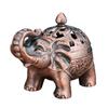 IMPACT Online Elephant Incense Burner Copper Color Alloy Ash Catcher with M Shaped Holder for Spiral Home Decor