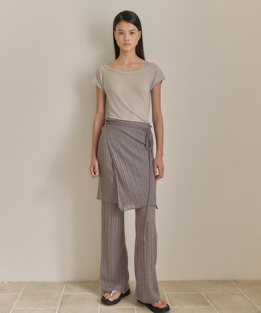 OURO Linen Wrap Pants [ Brown ]