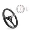 Universal Racing PU Leather Steering Wheel 350mm 14inch Aluminum Alloy Auto Sport Drifting Steering Wheels Deep Dish Corn Style