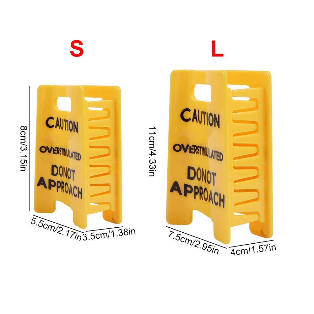 Lebhaft gelbes Warnschild Haarspange Starker Halt Warnung Zopfhalter Psychische Gesundheit