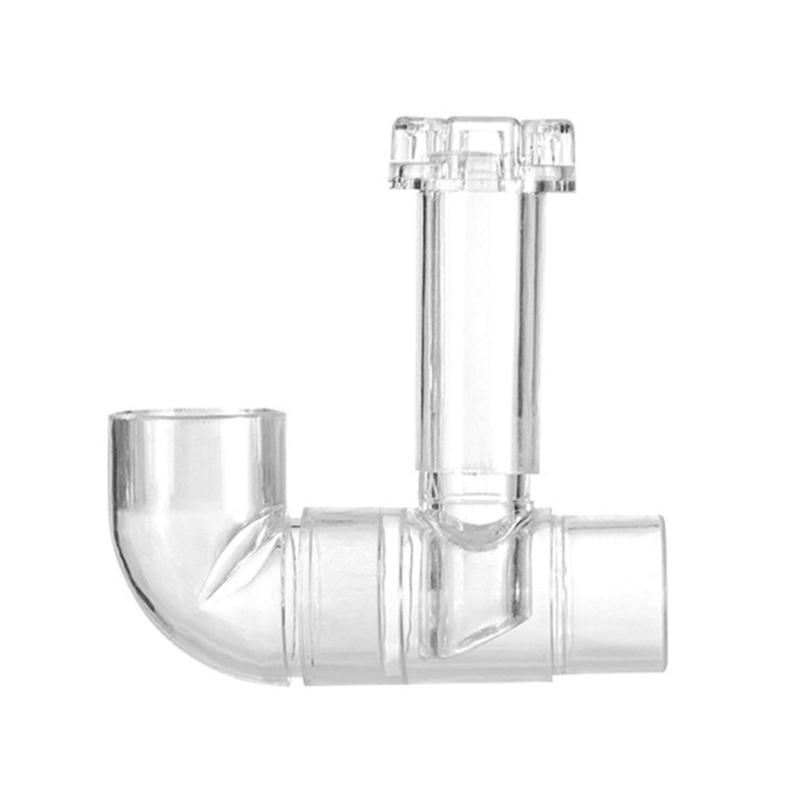Durable Clear Aquarium Skimmer with Transparently Pipe Spin Surface Inflows Outflows Water Plant Tank Filter Cleaner