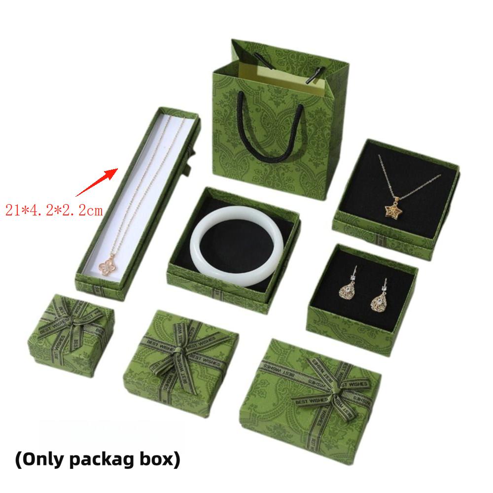 Matcha Green Gift Box Bow Ring Box Fashion Necklace Packaging Box  Luxury Packaging