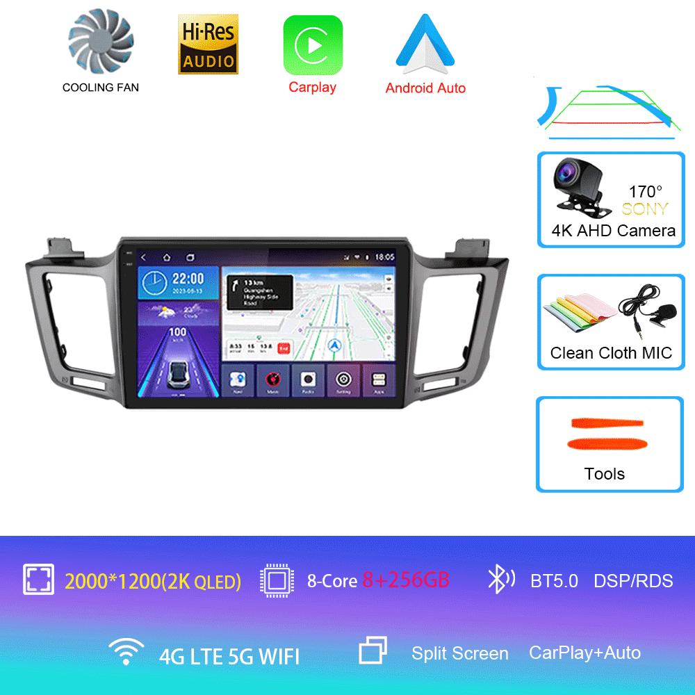 Android 14 For Toyota RAV4 RAV 4 2012-2018 Car Radio Multimedia Video Player Year QLED DSP GPS SIM 4G Navigation Audio 2din