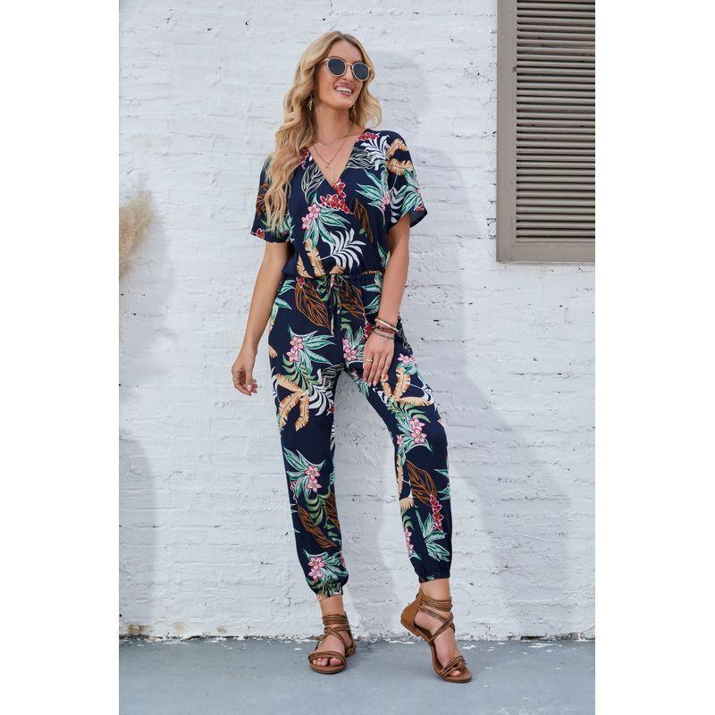 

Уличная мода Оригинальный дизайн Amazon V-образный вырез Короткий рукав Navy S