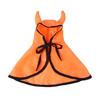 Pet Halloween Costume 3Pcs Set Adjustable Orange Cloak Cute Horns Design