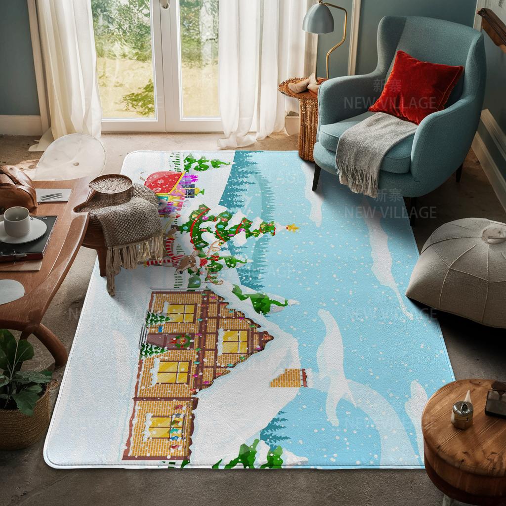 Koberec ke vchodu do domu Rohožka ke dveřím do domu Obývací pokoj Vana Koupelna Protiskluzové koberce s absorpcí vody vana Veselé Vánoce zima