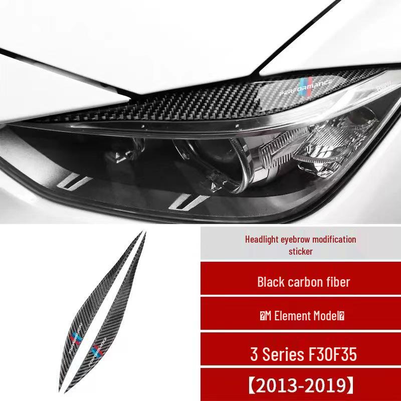 Ochranné nálepky na obočí světlometů z uhlíkových vláken pro BMW řady 3 F30/F35