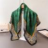 Korean Version Of Imitation Silk High-End Printing Large Square Scarf Silk Scarf Shawl Headscarf Beach Scarf Neck Protection Scarf Decorative Scarf