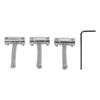3PCS Ziny Alloy Guitar String Saddles Silver Bridge Saddle Set Metal Bridge Saddles  Electric Guitar