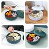 Portable Household Small Fruit Plate Grid Nuts Plate New Year Candy Dish Plastic Dried Fruits Snack Tray Lid Storage Tools