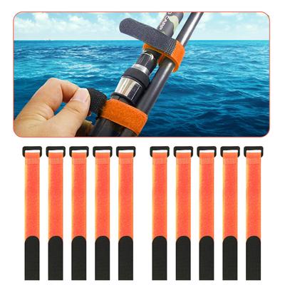 10pcs Fishing Rod Fastening Strap Anti-slip Fixing Strap Rod Holders Securing Wire Cord Ties Multipurpose Tools
