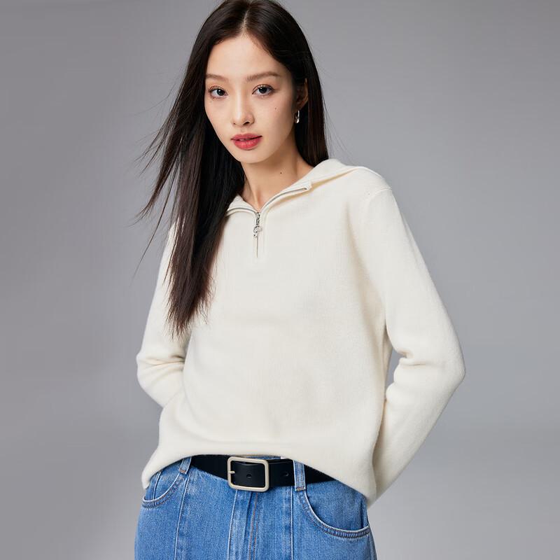 Paro Women's 100% Cashmere Half-Zip Knit Sweater