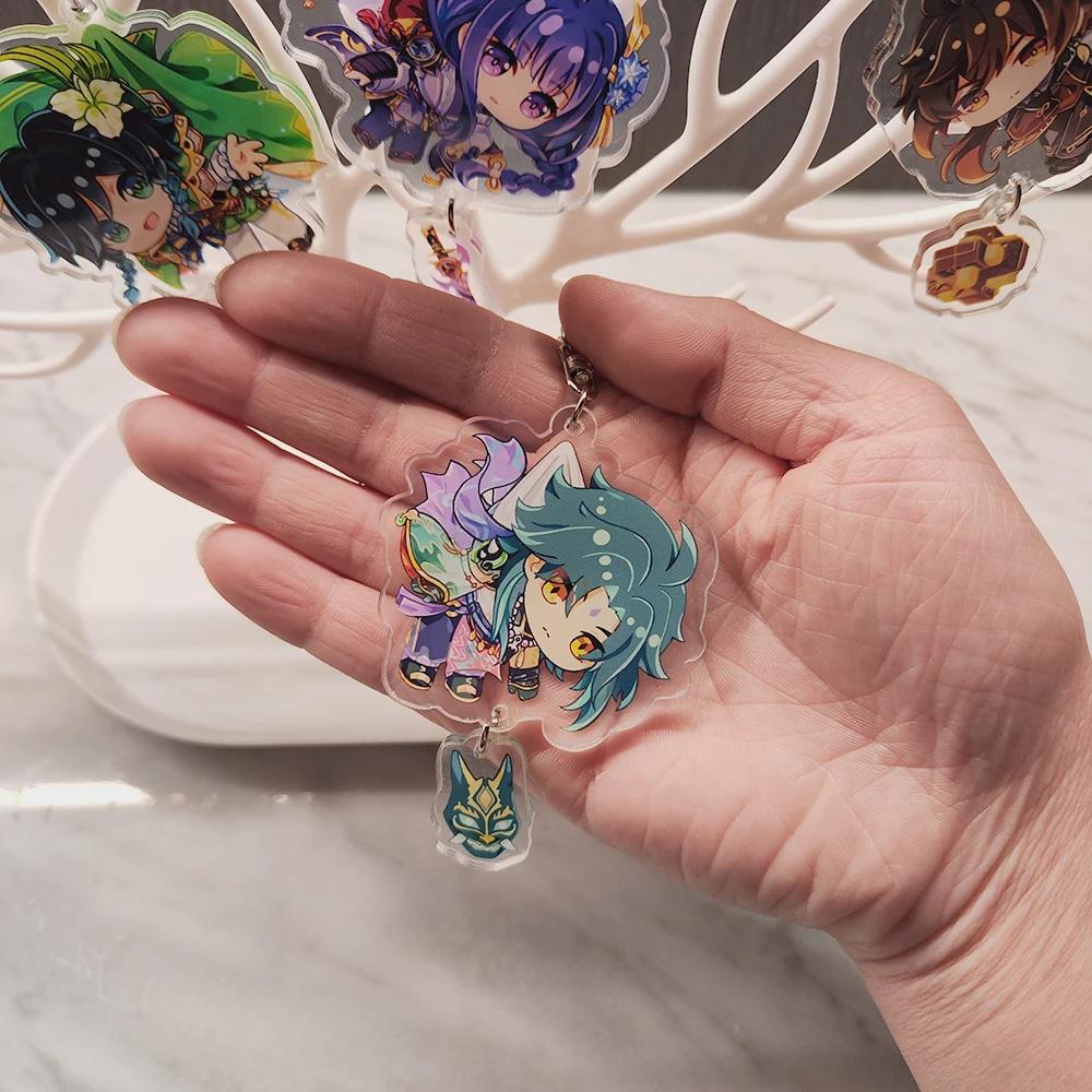 Hot Game Xiao Collei Tighnari Dori Nahida Keychain  Anime Accessories Key Chain Backpack Pendant Prop Fans Gift