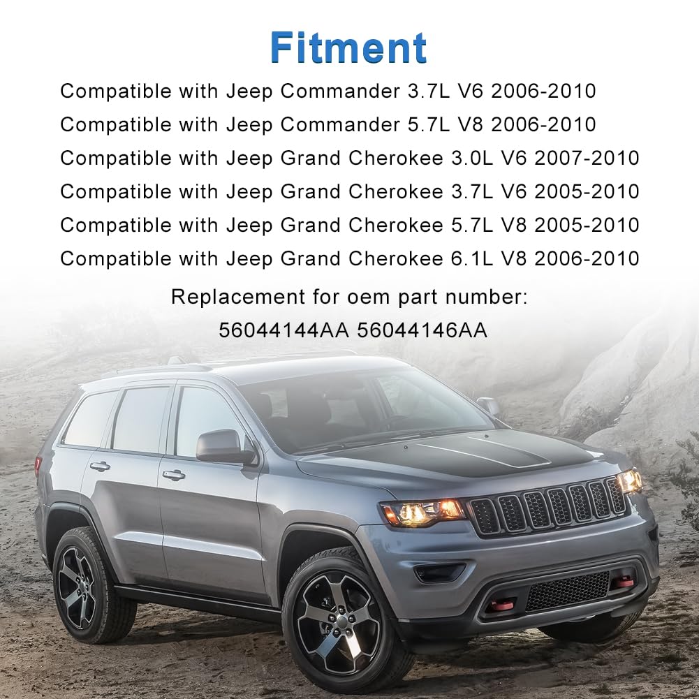 4 Pcs ABS Wheel Speed Sensors Compatible with Jeep Grand Cherokee Commander 2006 2007 2008 2009 2010, Front and Rear abs Sensors, Replacement for