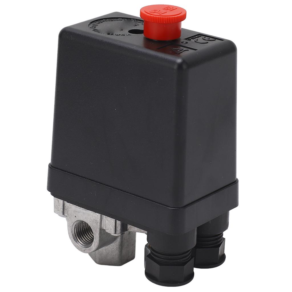6 to 8kg Air Compressor Pressure Switch Heavy Duty 4 Port Air Compressor Switch NPT1 4in 135 to 175PSI 20A AC 240V