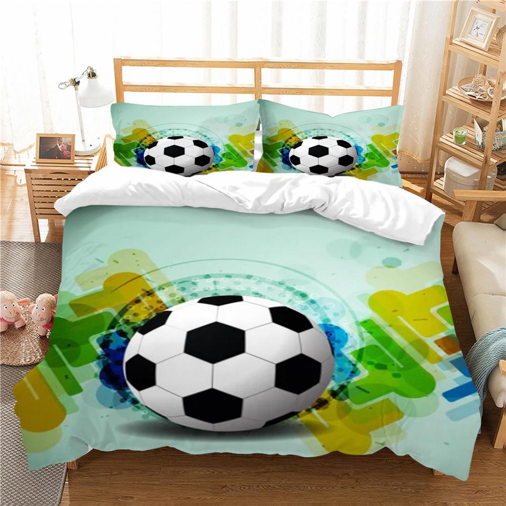 Soccer Duvet Cover Sports Style Home Bedspreads King Queen Size Bedding Fashion Quilt Cover Woman Man Bedding Sets