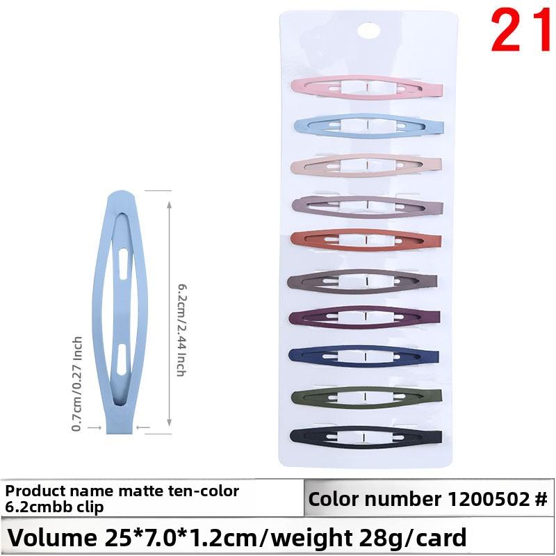 Haarspangen Metall BB-Clips Mädchen Matte Wassertropfen-Clips Gebrochene Haarspangen und Kopfschmuck