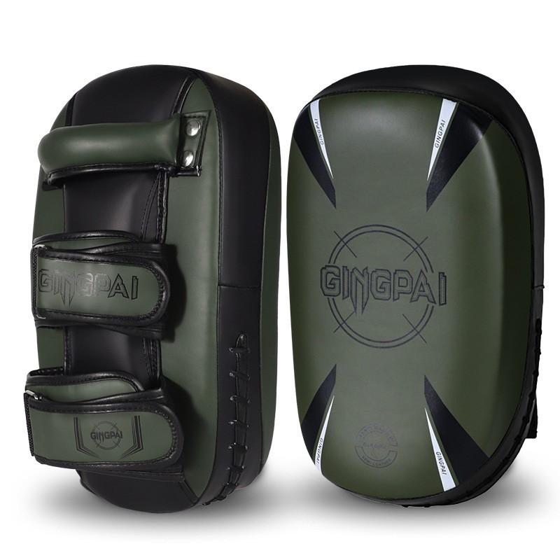 Professional Curved Kick Shield Muay Thai Boxing Training PU Leather Heavy Duty Leg Target Adults