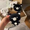 NEW Rilakkuma Plush Crossbody Bag Black White Two Tone Relax Bear Doll Coin Purse Keychain Soft Bag Kawaii Storage Handbag Decor