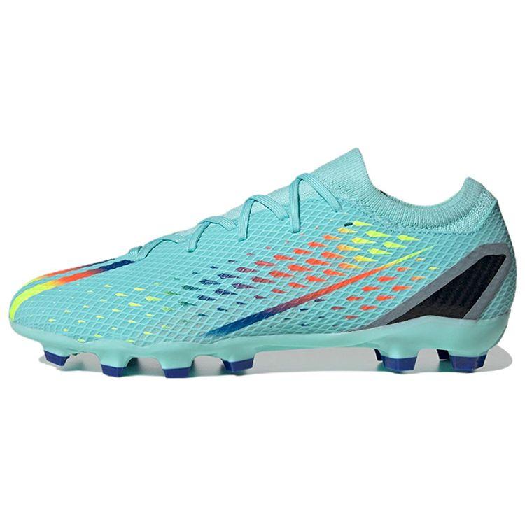 Adidas X Speedportal.3 Round Head Comfortable Turf AG HG Artificial Grass Non-Slip Wear-Resistant Soccer Shoes Men Soccer Shoes Blue Yellow GW8479