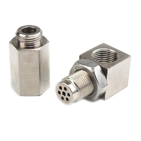Mini Catalytic Converter 90 Degree CEL Check Engine Light O2 Oxygen Sensor Spacer Adapter Universal