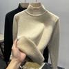 Svetr pro ženy Podzim Zima Zesílený Hřejivý Pletený Pružný Dlouhý rukáv Rolák Top