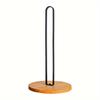 Wrought Iron and Bamboo Kitchen Paper Towel Holder 