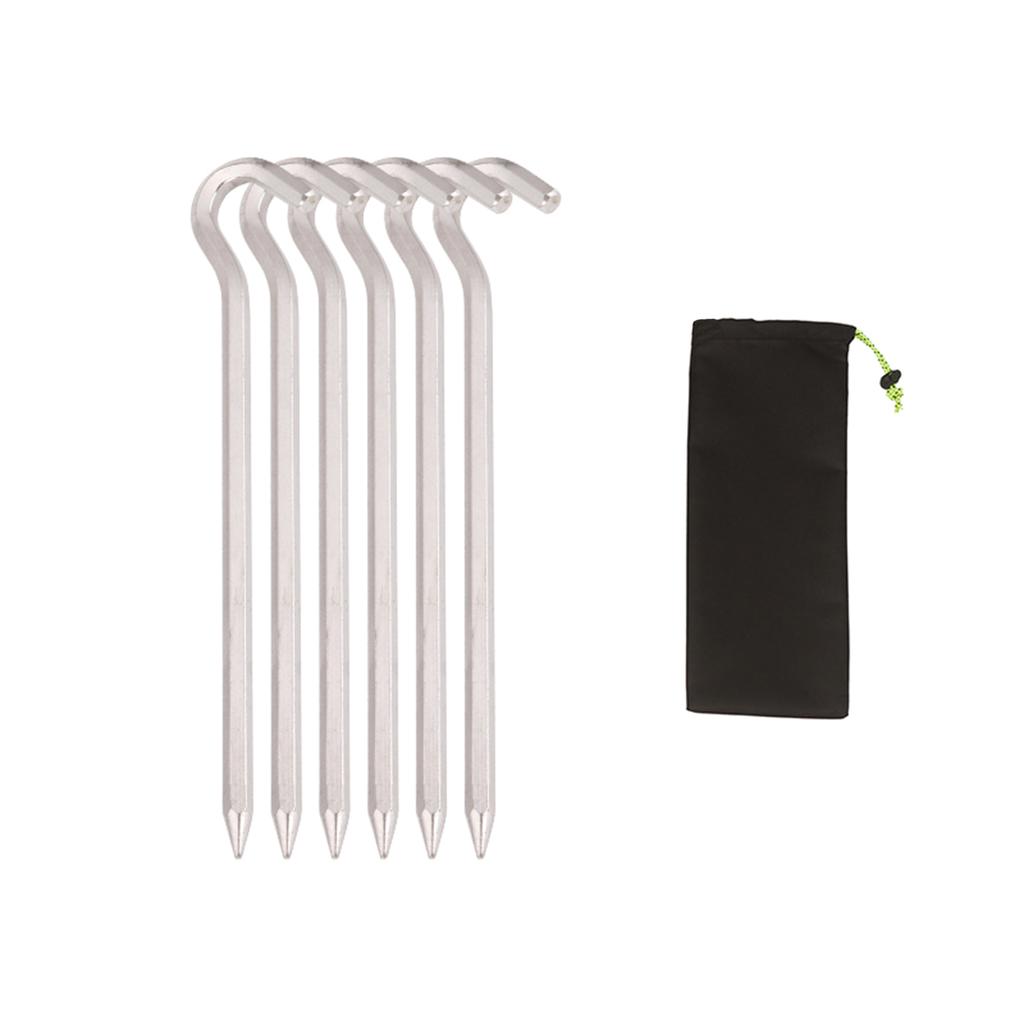 Tent Nails Aluminum Alloy Ground Nails Camping Rock Bottoms Ground Anchors Tent Accessory For Outdoor Camping Tent Peg