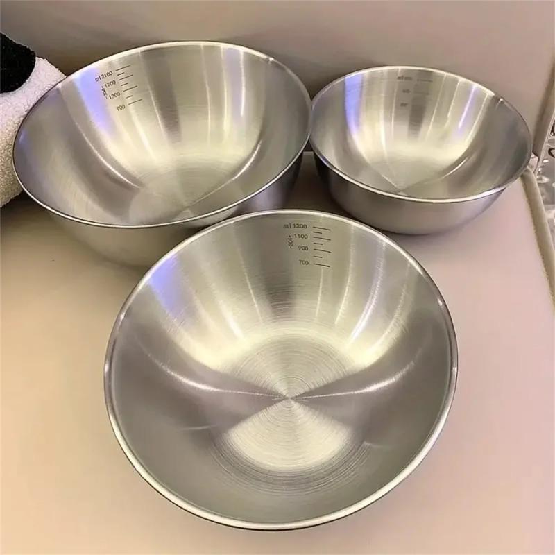 Edelstahlschüssel-Set mit Waage zum Kochen Backen Aufbewahren von Lebensmitteln Großes Fassungsvermögen Rührschüsseln für die Küchenausstattung zu Hause