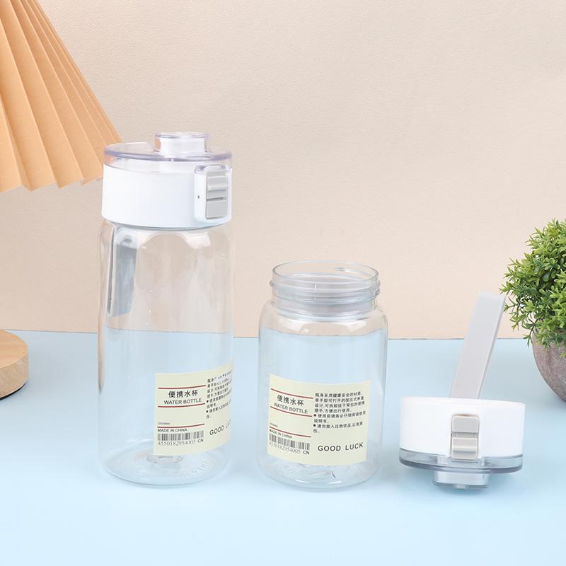 350/550/800/1000Ml Water Bottle Portable Plastic Water Bottles Transparent Cups With Time Scale Large Capacity Sports Bottles