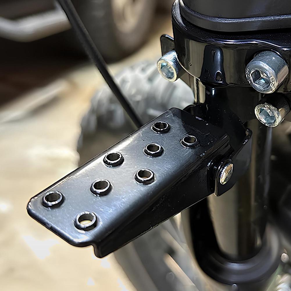 1/2Pair Black Motorcycle Passenger Foot Peg Folding Retro Motorcycle Clamp-on Foot Step Pegs Motorbike Modified Parts