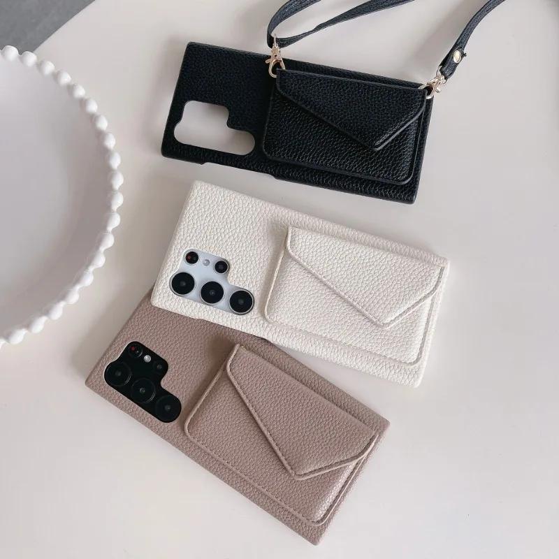 Crossbody Leather Phone Case for Samsung Galaxy S23 FE S25 S24 S22 Ultra A15 A25 A35 A55 A54 A34 Wallet with Card Holder Cover