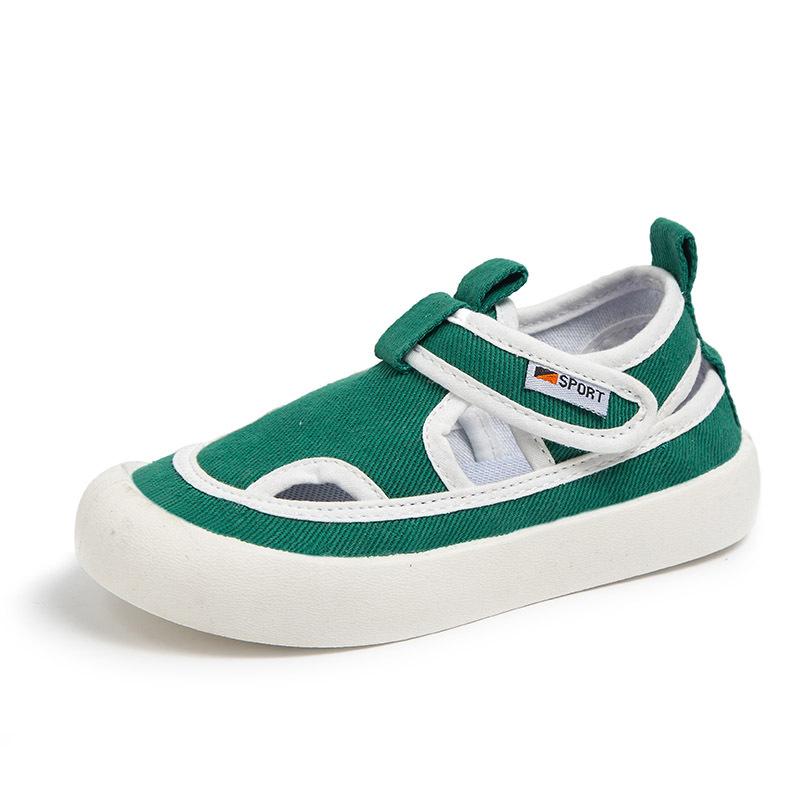Kinder Leinenschuhe Jungen Baby Kindergarten Outdoor Einzelne Schuhe Weiche Sohle Atmungsaktiv Neue Tasche Kopf Koreanische Version Mädchenschuhe
