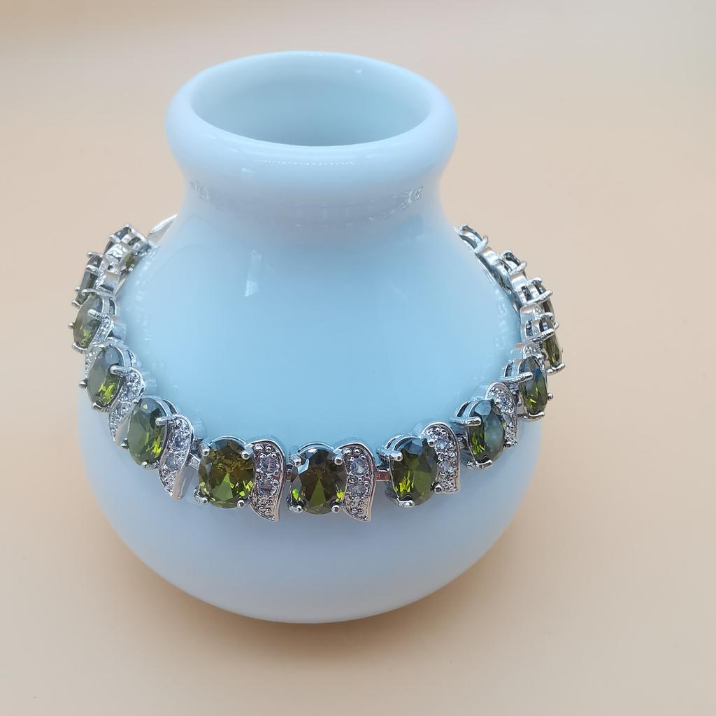 Chicken Leg Bracelet Imitation Tanzania European and American Bracelet Plated with Platinum Crystal for Womens Luxury Multi Color