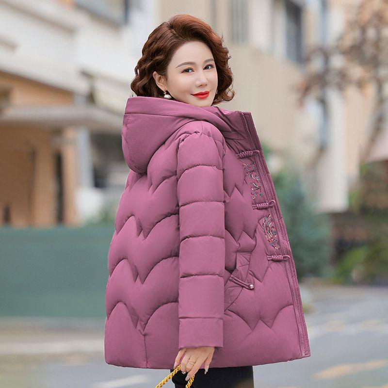 Mother Cotton Jacket Middle-aged and Elderly Grandma Winter Clothes Large Size Cotton Jacket Cotton Jacket Casual Jacket Winter Clothes