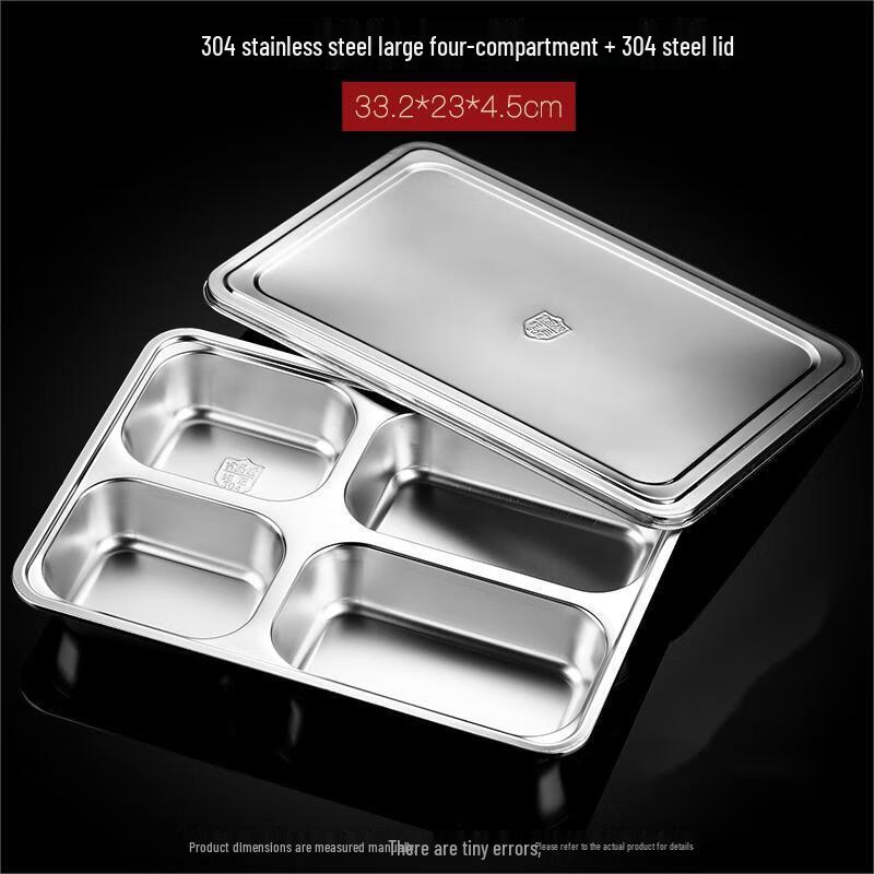Stainless Steel Compartment Dinner Plate
