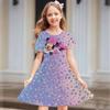 Easter Girls' 3D Graphic Rabbit Bunny Dress Short Sleeve 3D Print Summer Spring Daily Vacation